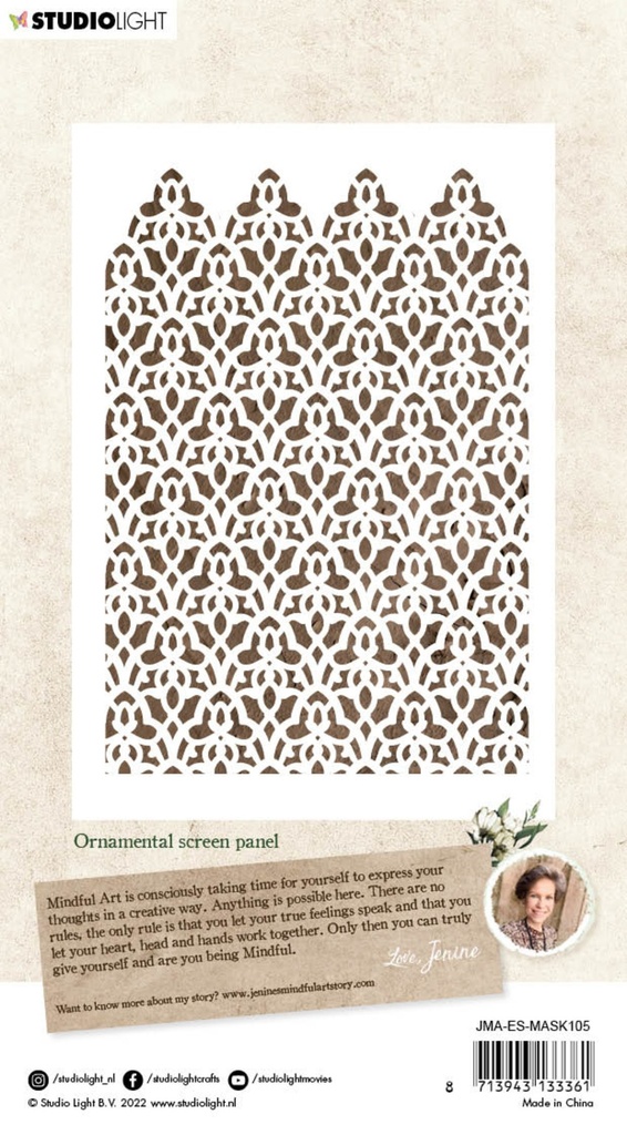 Studio Light Stencils A6 Mask Essentials - Ornamental Screen Panel nr. 105