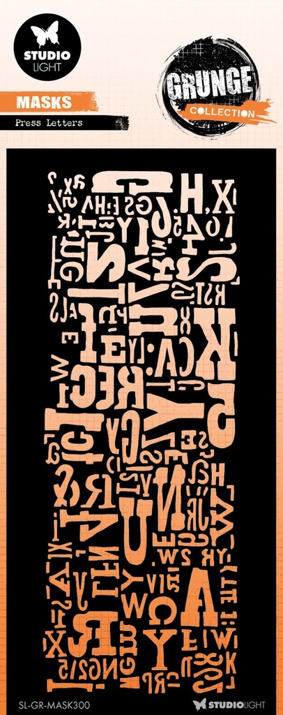 Studio Light Stencils Grunge Collection - Mask Press Letters
