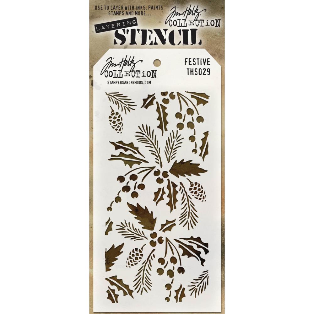 Tim Holtz Layering Stencil - THS029 Festive