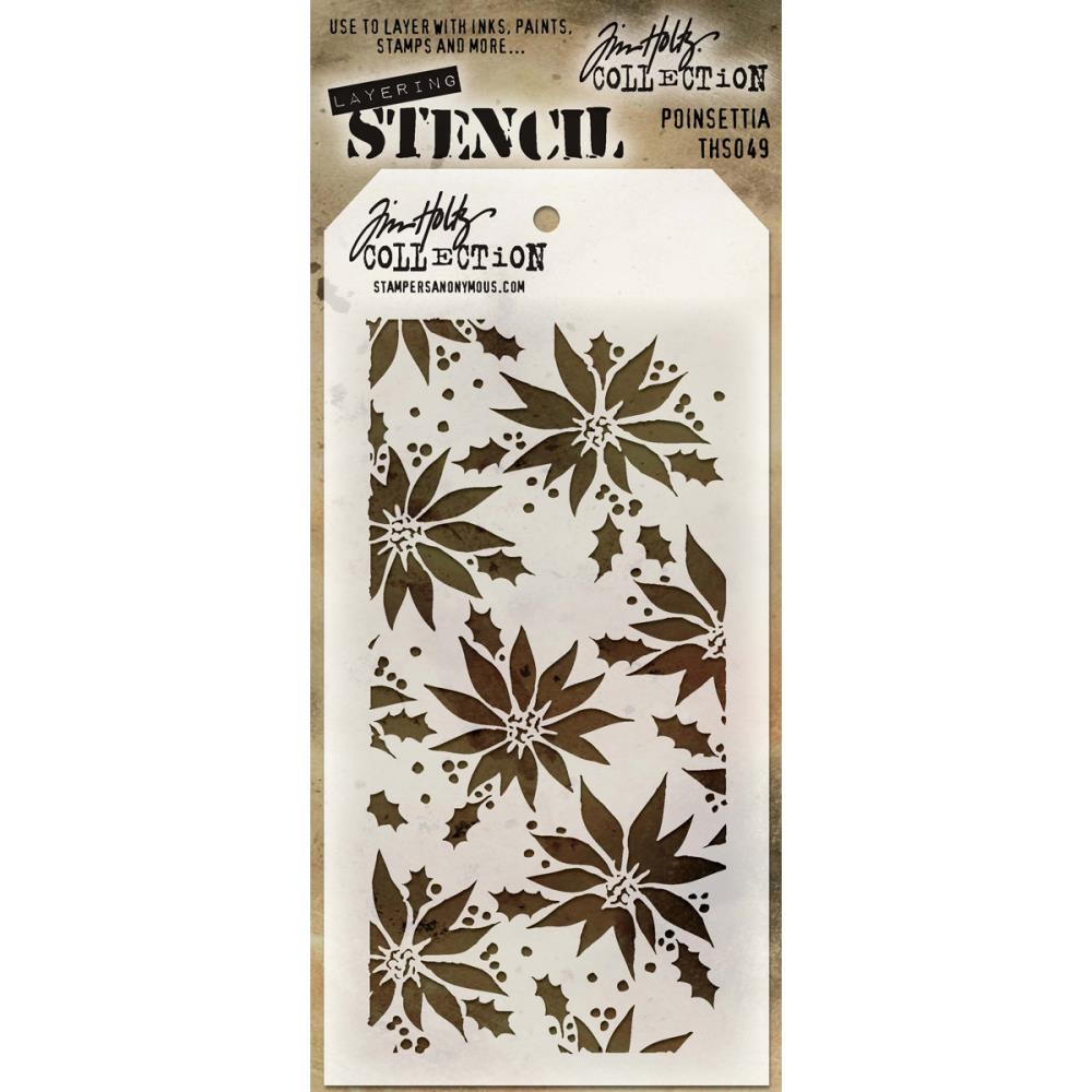 Tim Holtz Layering Stencil - THS049 Poinsettia