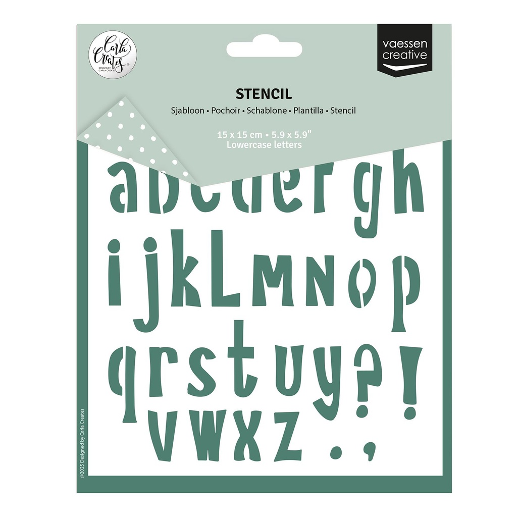 Vaessen Creative Stencils By Carla Creates - Lowercase Letters