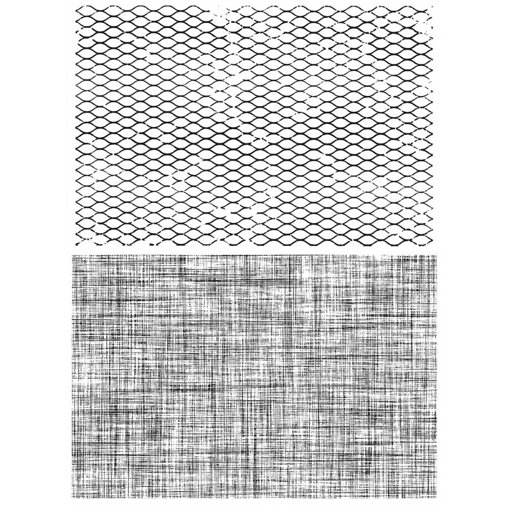 Tim Holtz Cling Stamps - CMS221 Mesh & Linen