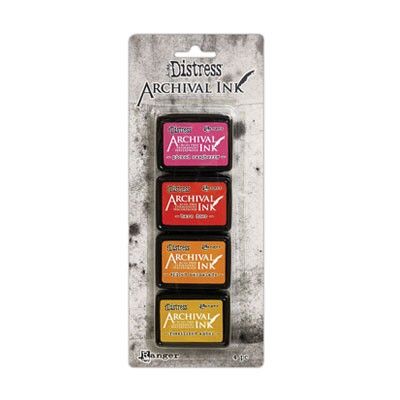 Tim Holtz Distress Archival Mini Ink Pads 4/Pkg - Kit 1