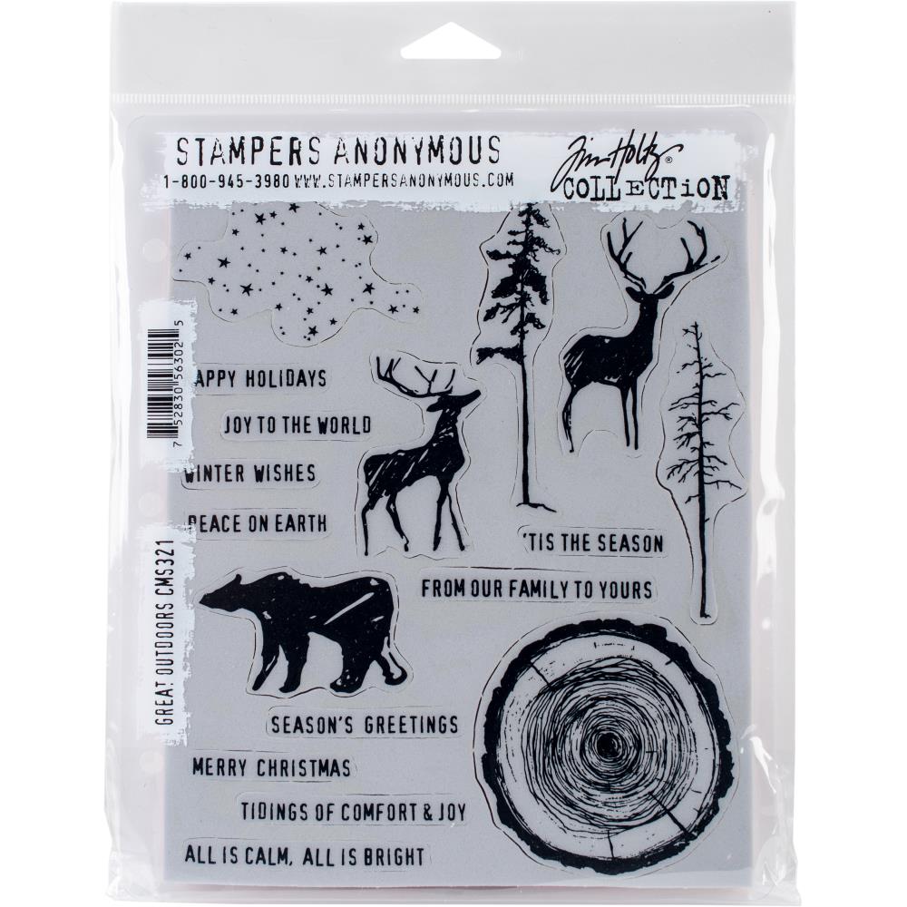 Tim Holtz Cling Stamps - CMS321 Great Outdoors