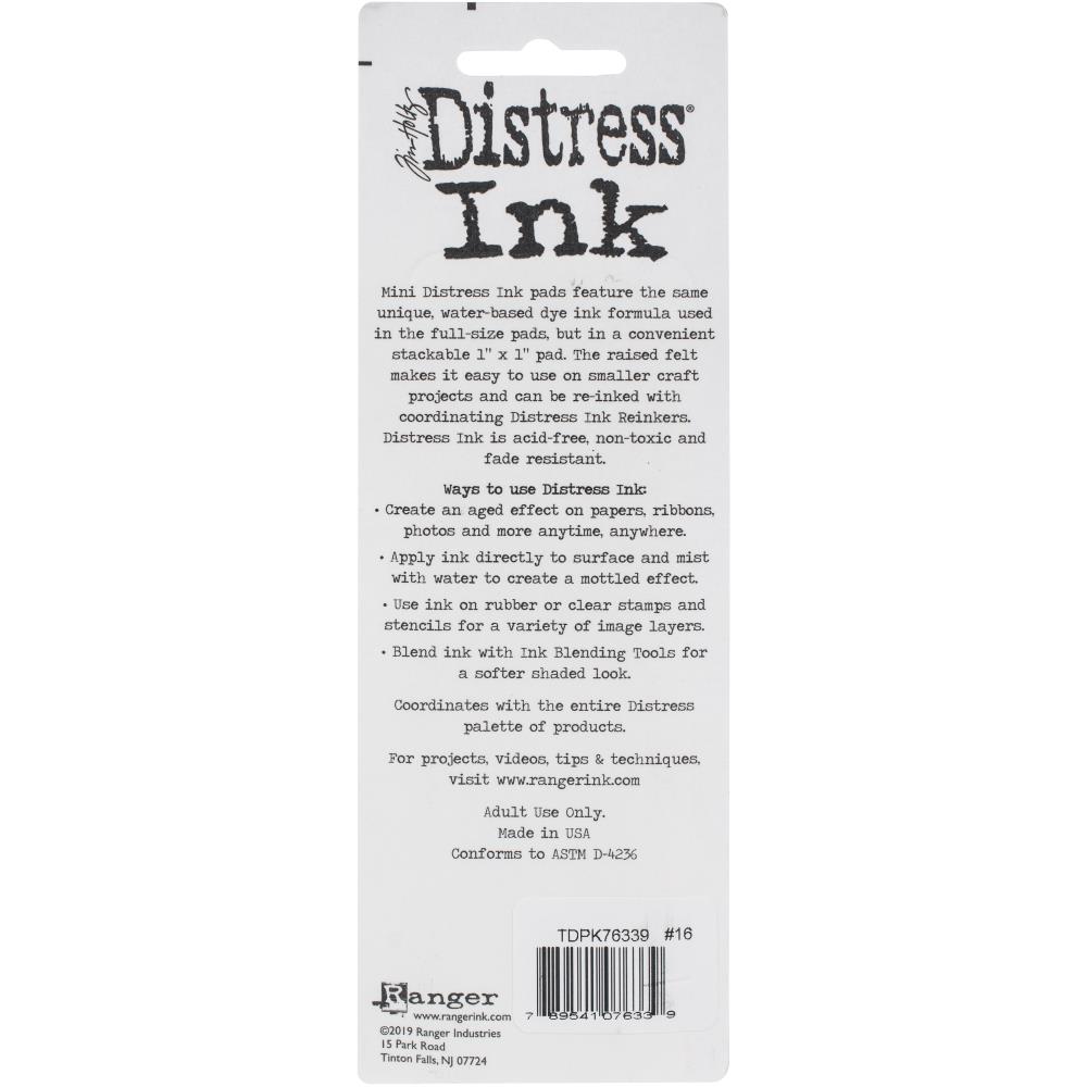 Tim Holtz Distress Mini Ink Pads 4/Pkg - Kit 16