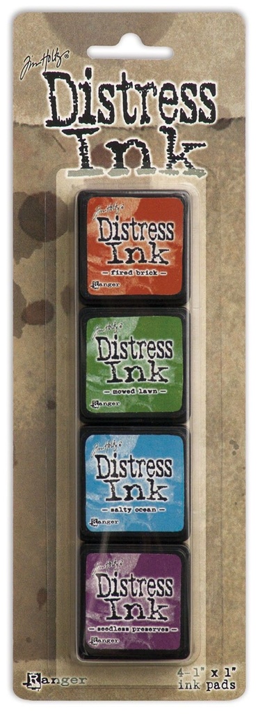 Tim Holtz Distress Mini Ink Pads 4/Pkg - Kit 2