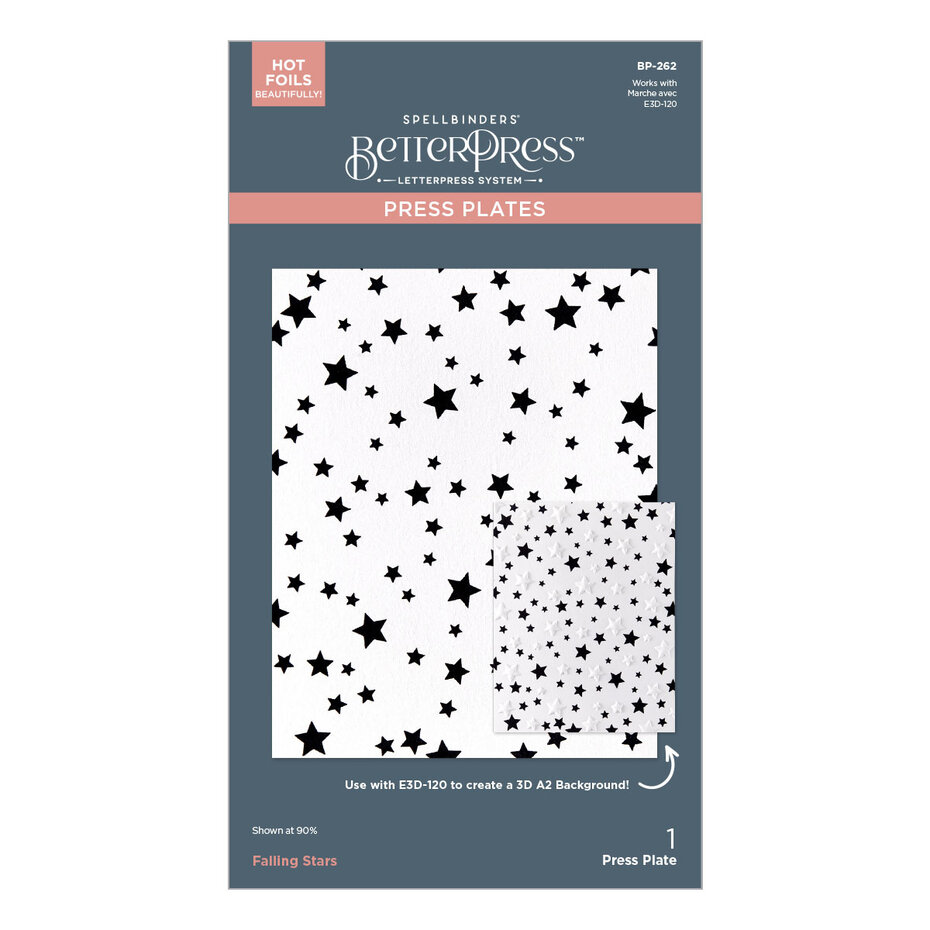 Spellbinders BetterPress Plate - BP-262 Falling Stars