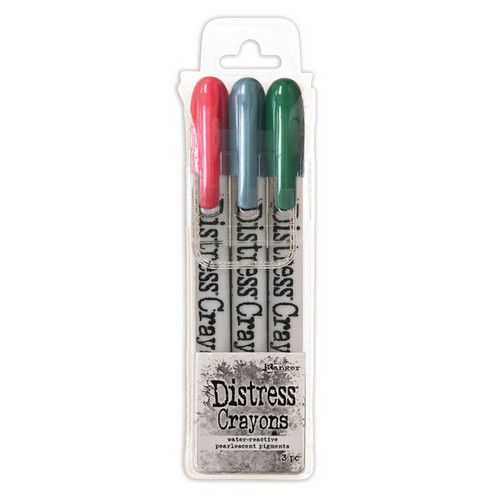 Tim Holtz Distress Crayon Pearl Set 3/Pkg - Holiday Set 1