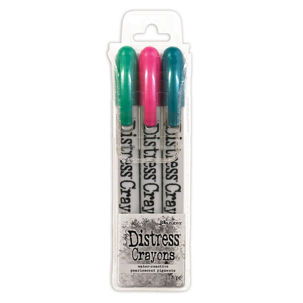 Tim Holtz Distress Crayon Pearl Set 3/Pkg - Holiday Set 4