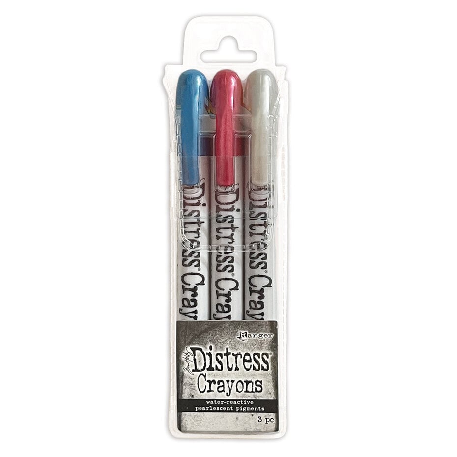 Tim Holtz Distress Crayon Set  3/Pkg - Holiday Set 5
