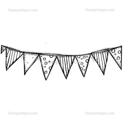 Stampotique Wood Stamp - 10001 Banner