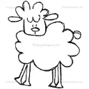 Stampotique Wood Stamp - 13029 Ewe