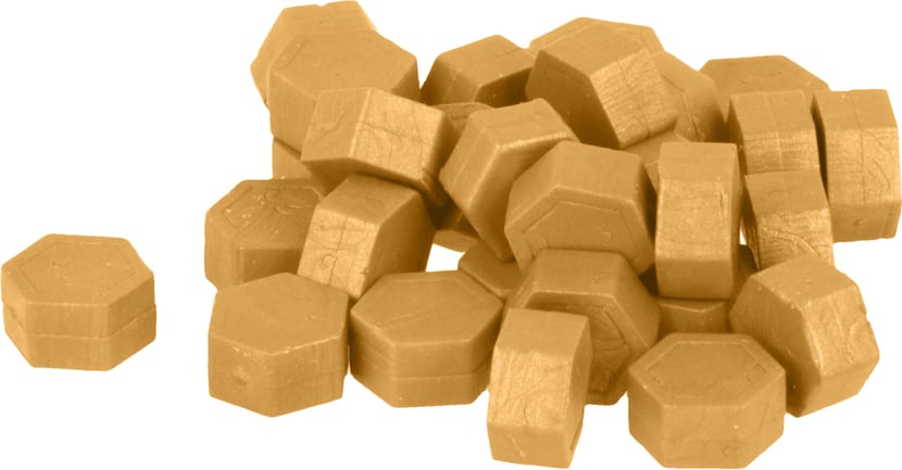 Artemio Wax Beads 30/Pkg - Hexagon Gold