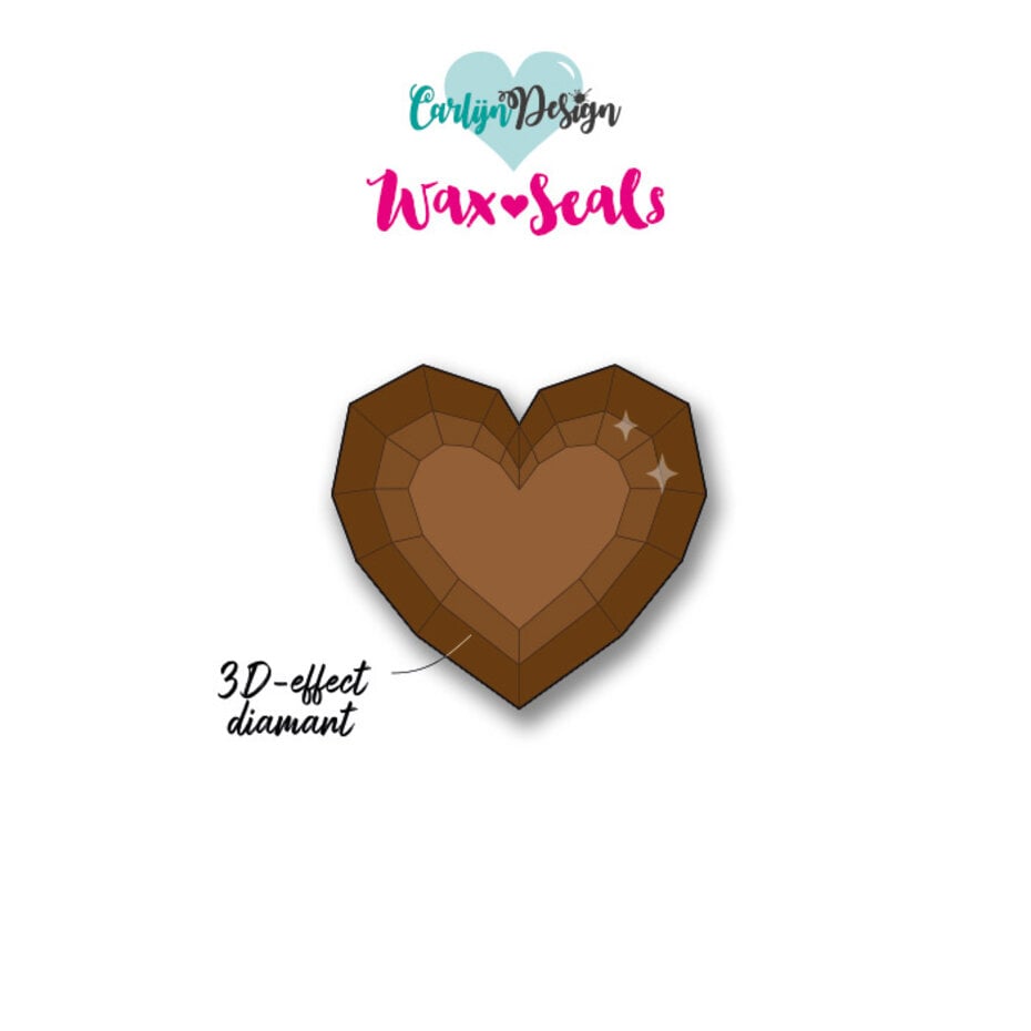 CarlijnDesign Wax Seal Stamp - 54 Ruby Heart