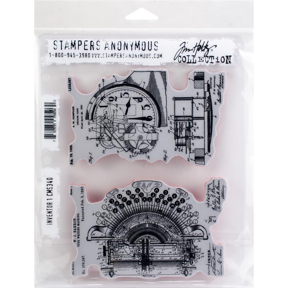 Tim Holtz Cling Stamps - CMS340 Inventor 1