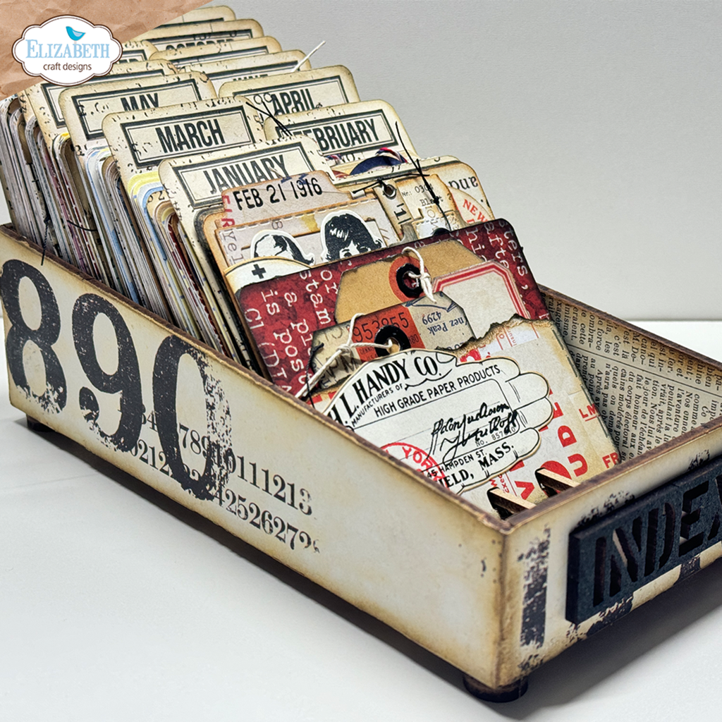 Elizabeth Craft Designs Wood - W0001 Planner Card Box