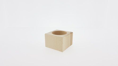 Houten Waxinelichthouder vierkant beukenhout 5,7x5,7x4cm