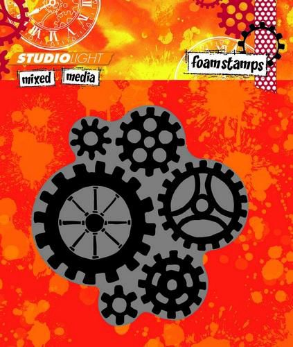 Studio Light Mixed Media Foam Stamps - Tandwielen Nr. 06
