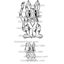 Stampotique Cling Stamp - 7438 Catelyn with little Catelyn on the side