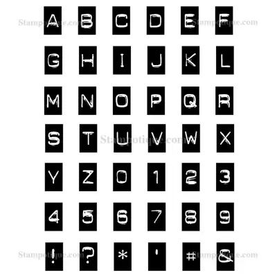 Stampotique Cling Stamp - 7431 Alpha Background