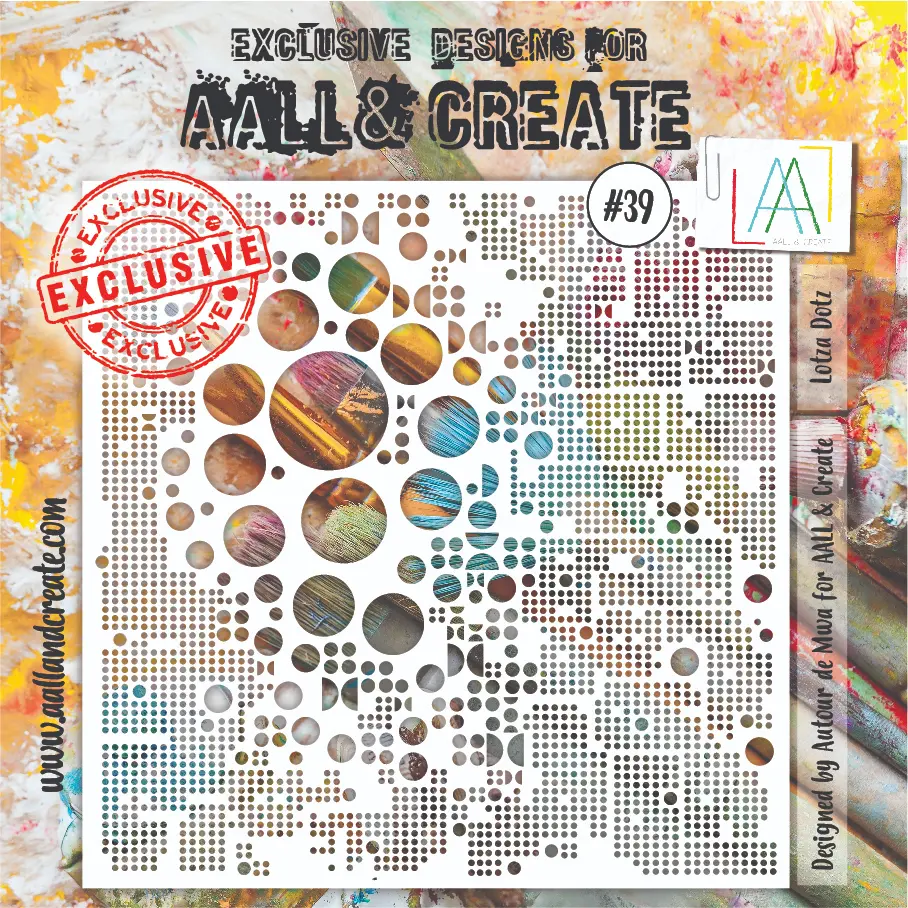 AALL & Create Stencil 6'x6' By Autour De Mwa - #39 Lotsa Dotz