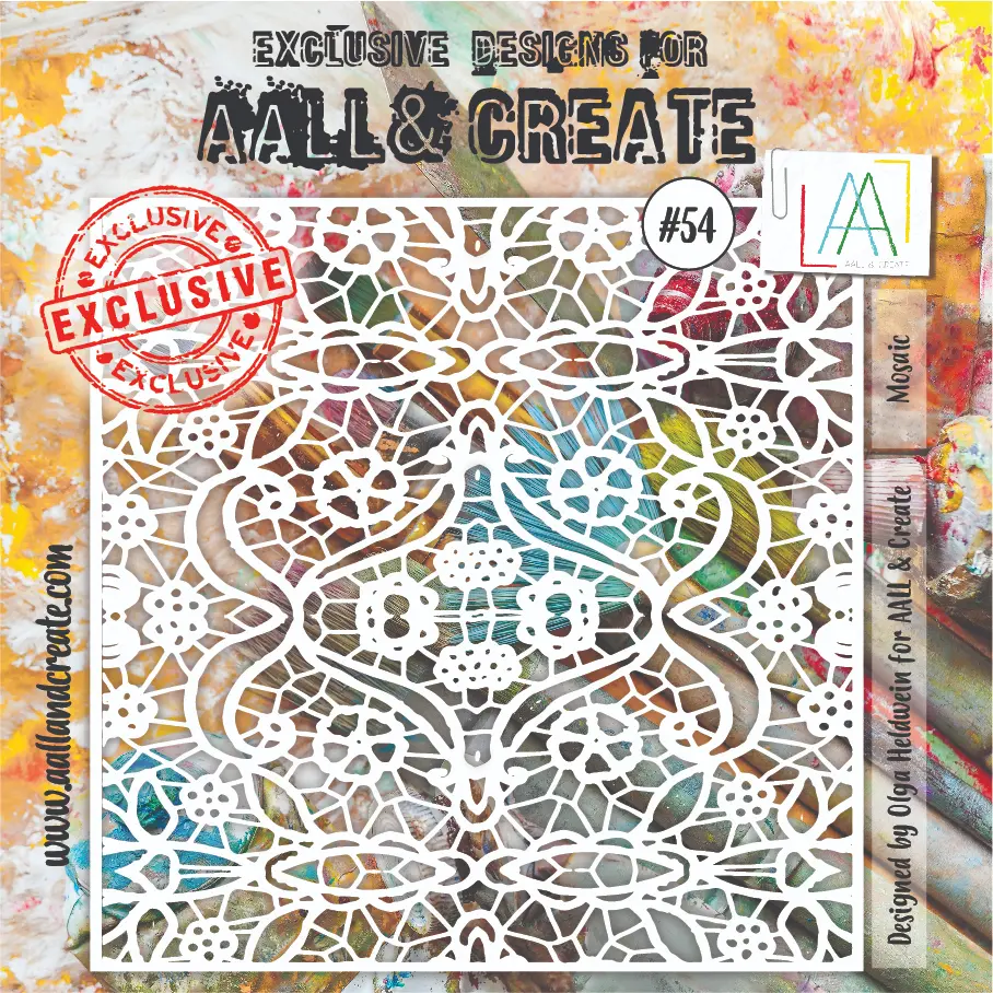 AALL & Create Stencil 6'x6' By Olga Heldwein - #54 Mosaic