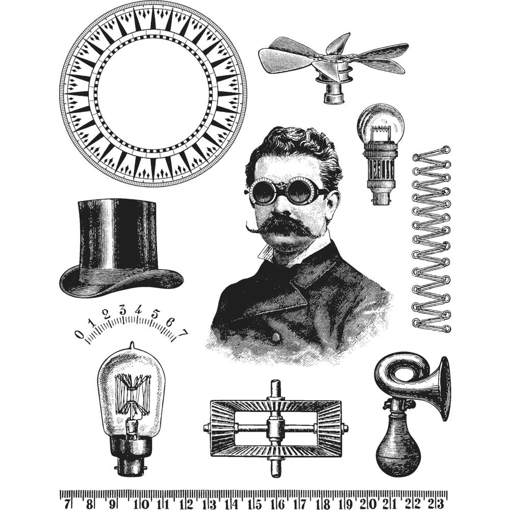 Tim Holtz Cling Stamps - CMS373 The Professor