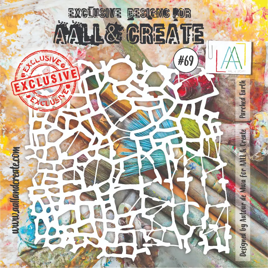AALL & Create Stencil 6'x6' By Autour De Mwa - #69 Parched Earth