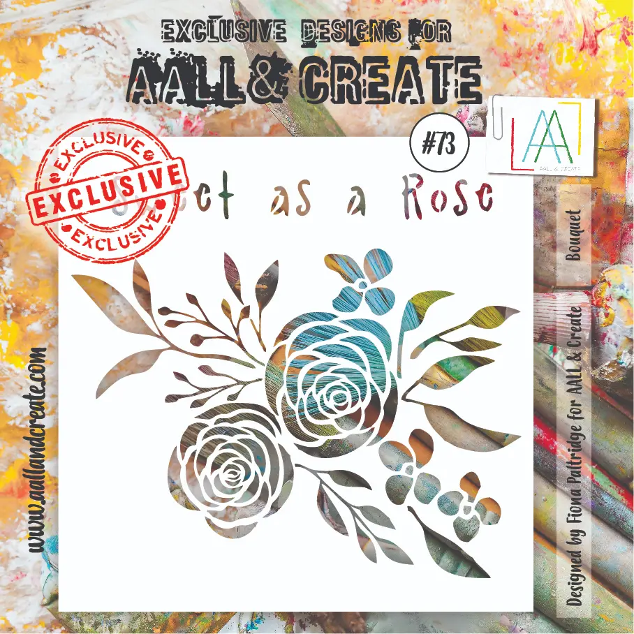AALL & Create Stencil 6'x6' By Fiona Paltridge - #73 Bouquet