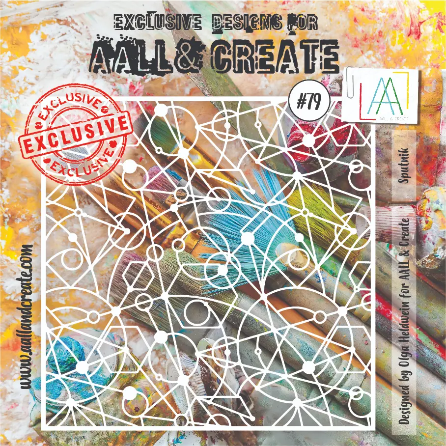 AALL & Create Stencil 6'x6' By Olga Heldwein - #79 Sputnik
