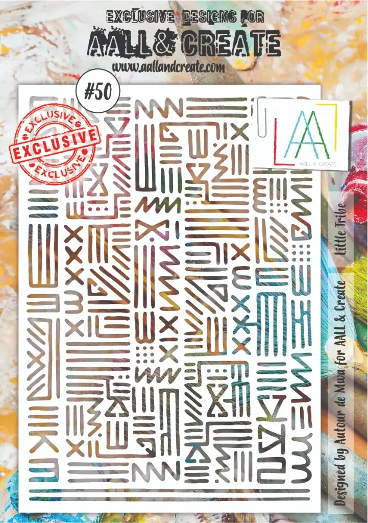 AALL & Create Stencil A5 - #50 Little Tribe by Autour De Mwa