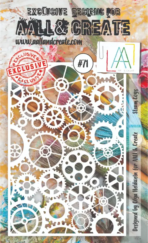 AALL & Create Stencil A6 By Olga Heldwein - 71 Steamed Cogs