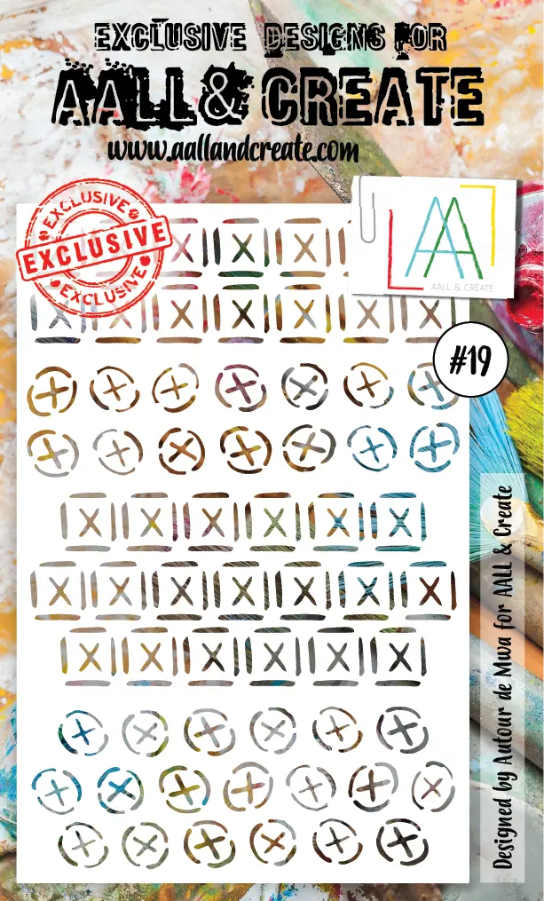 AALL & Create Stencil A6 - #19 XOs by Autour de Mwa
