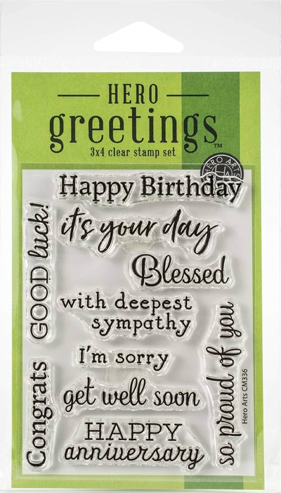 Hero Arts Clear Stamps 3x4" - CM336 Greetings Occasions
