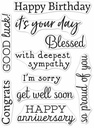 Hero Arts Clear Stamps 3x4" - CM336 Greetings Occasions