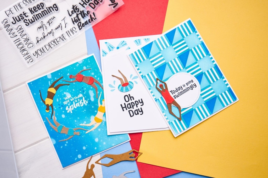 Sizzix Clear Stamps 29/Pkg - Synchronized Swimmers