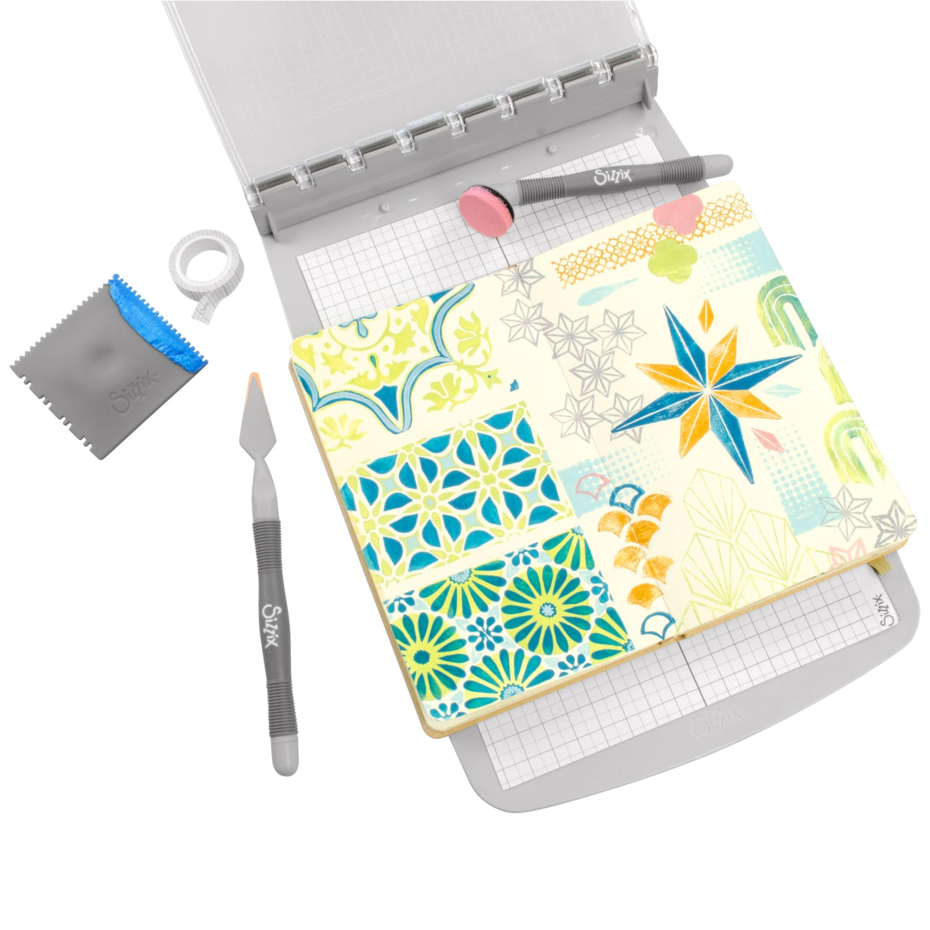 Sizzix Studio Stamps Set 18/Pkg & 3/Pkg Stencils By Vic Hollins - 666760 Geometric