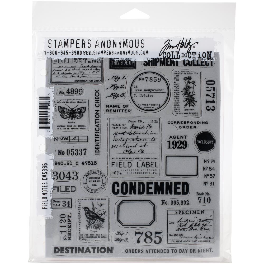 Tim Holtz Cling Stamps - CMS396 Field Notes
