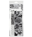 Tim Holtz Clear Stamps and Stencil - #80 Bold Botanicals, Doodle and Polkadot