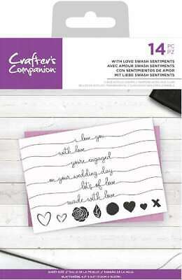 Crafter's Companion¬†Clear Stamps - With Love Swash Sentiments