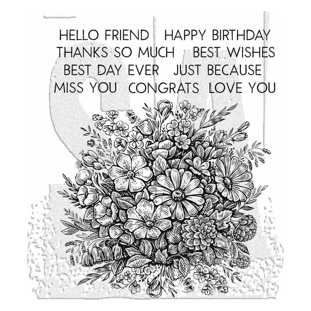 Tim Holtz Cling Stamps - CMS485 Floristry