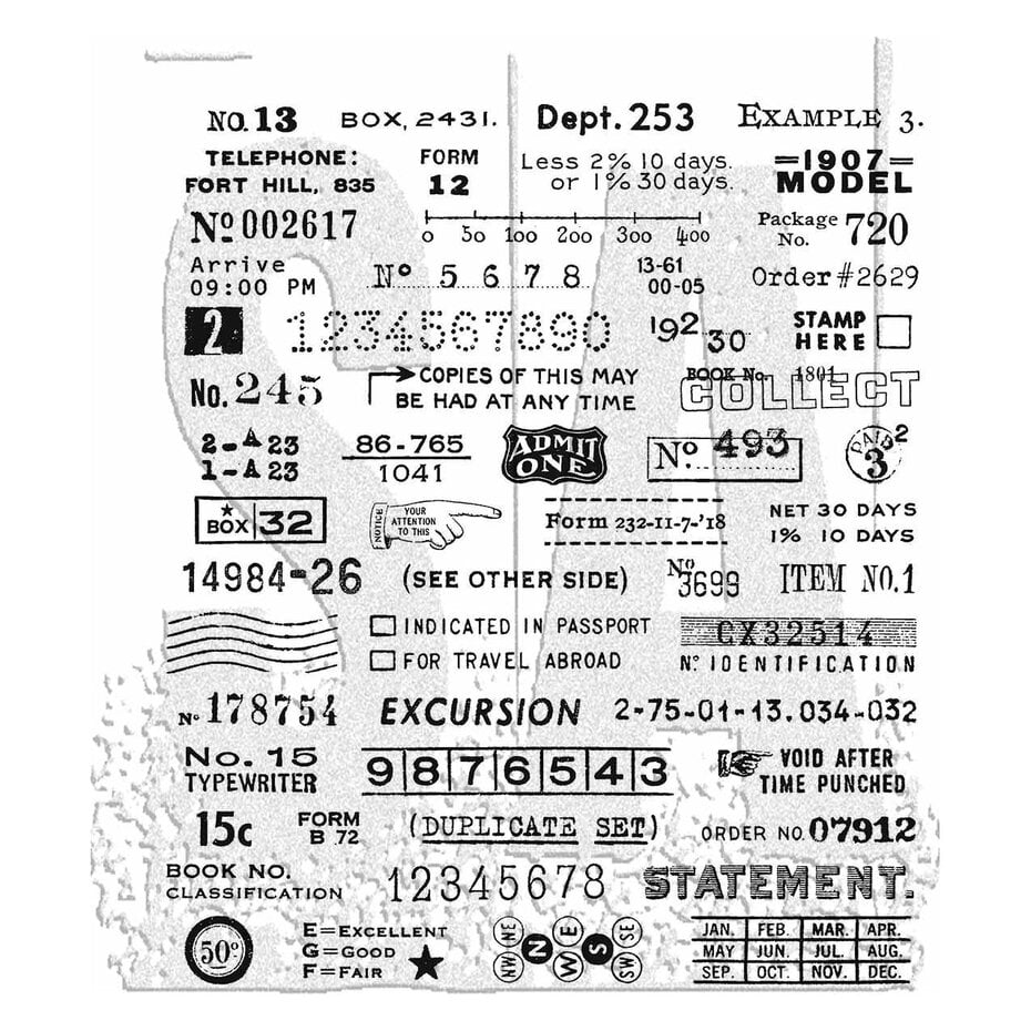 Tim Holtz Cling Stamps - CMS488 Tidbits