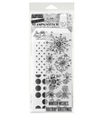 Tim Holtz Clear Stamps and Stencil - #85 Retro Flakes, Spots, Polkadot