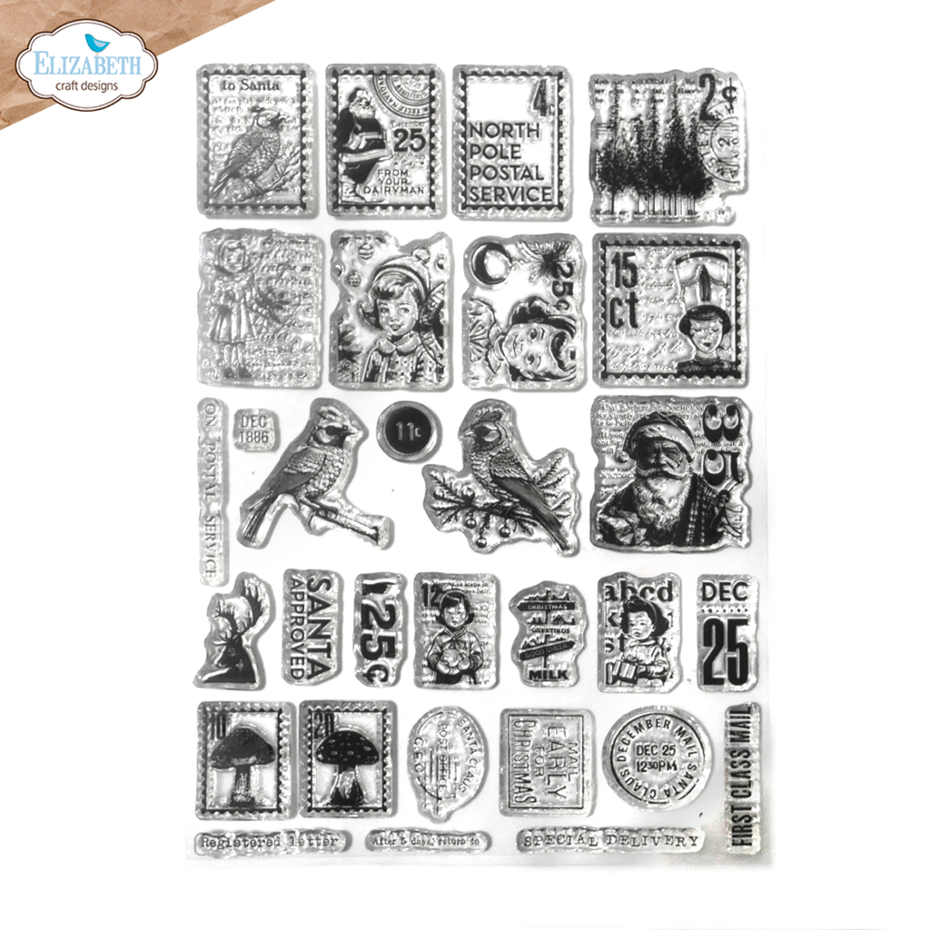 Elizabeth Craft Designs Clear Stamps - CS382 December Postage Stamps