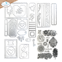 Elizabeth Craft Designs Stamp and Die Set - K019 Journal Romance Special Kit