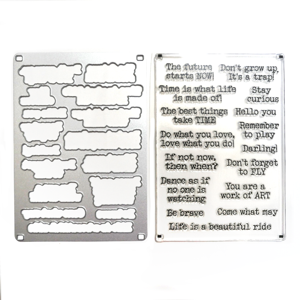 Elizabeth Craft Designs  Clear Stamps and Dies Hinged To The Past - CSD390 Journal Phrases 4