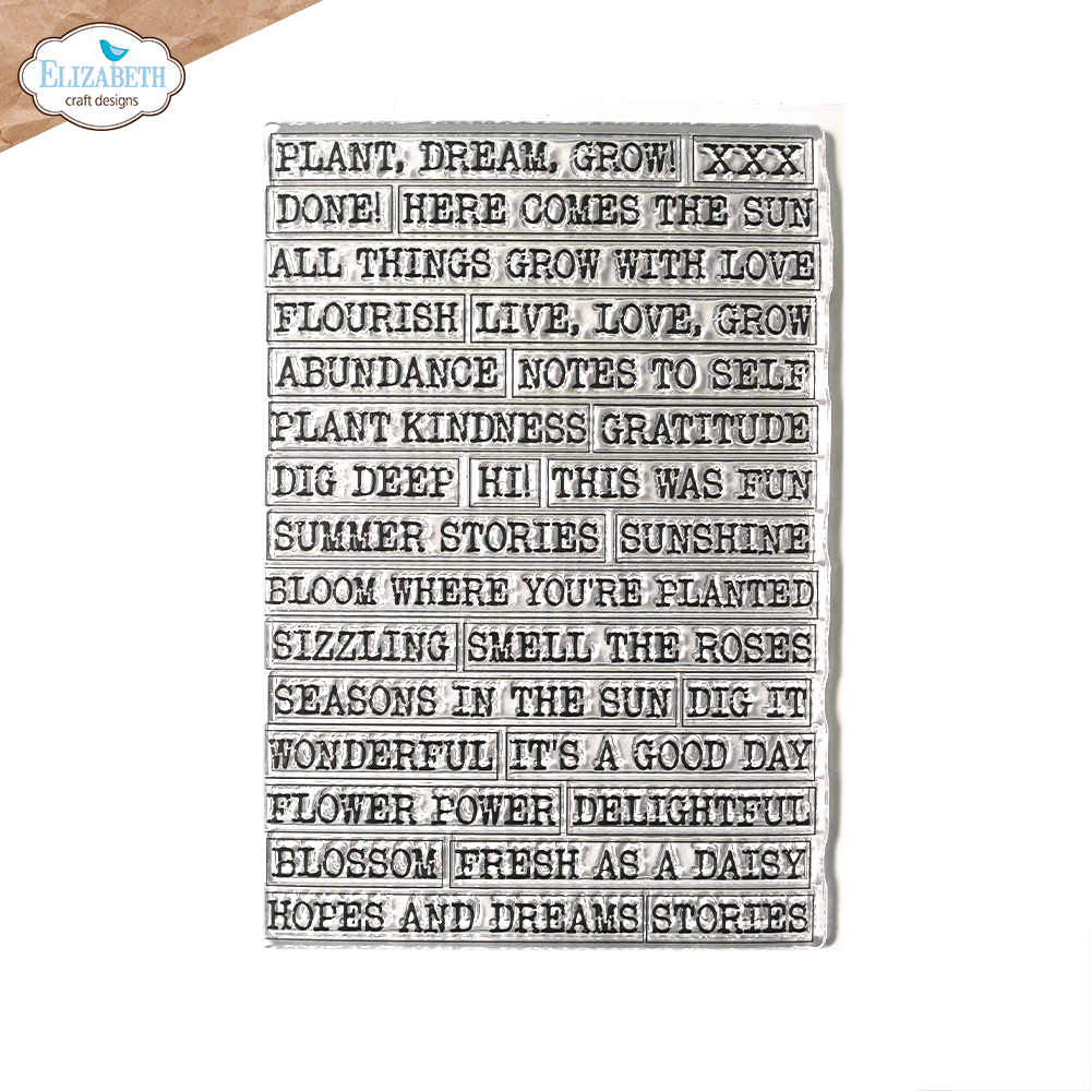 Elizabeth Craft Designs Clear Stamps In the Garden - CS416 Journal Phrases 5