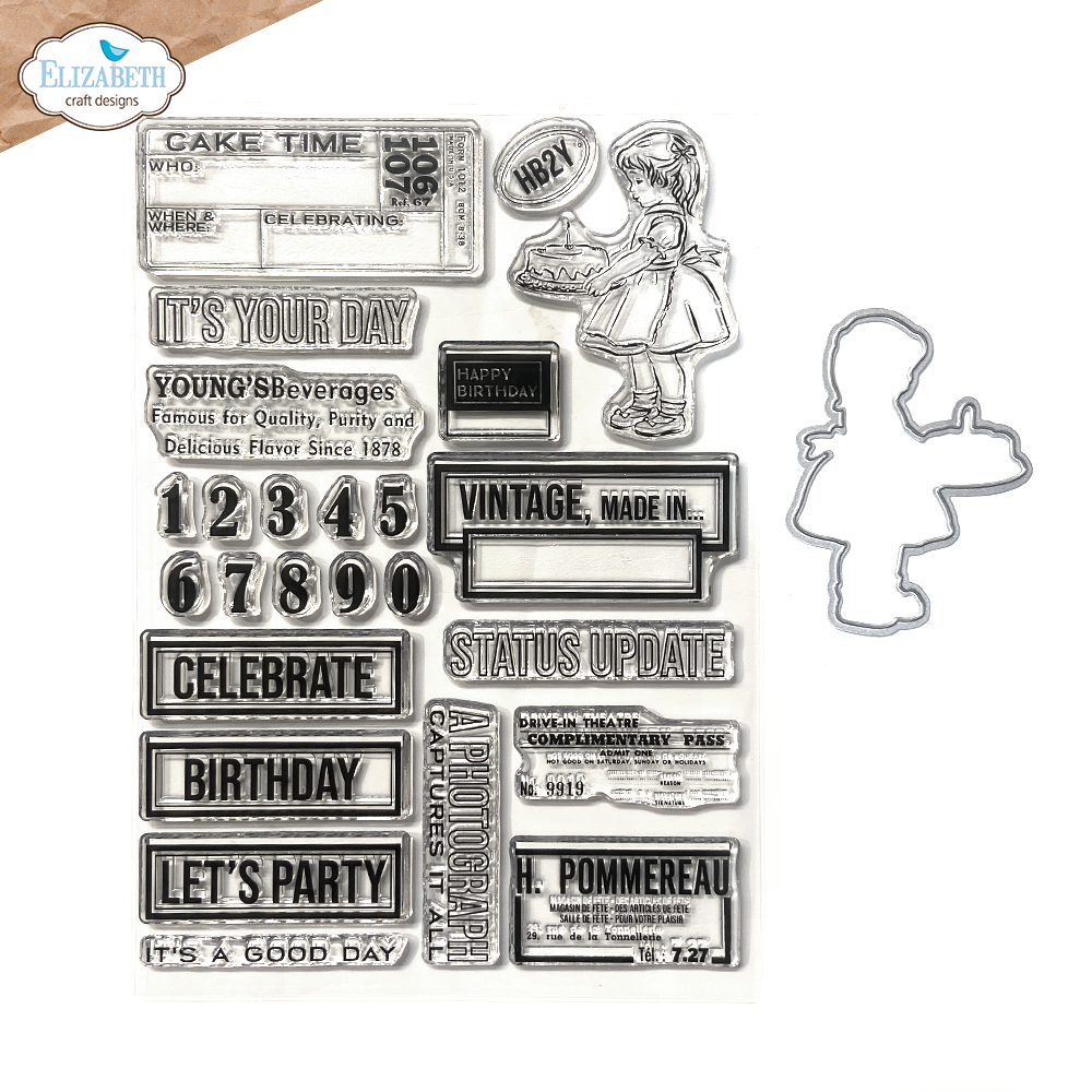 Elizabeth Craft Designs Stamp and Die Set - CSD421 Celebrations 2 Stamp and Die Set