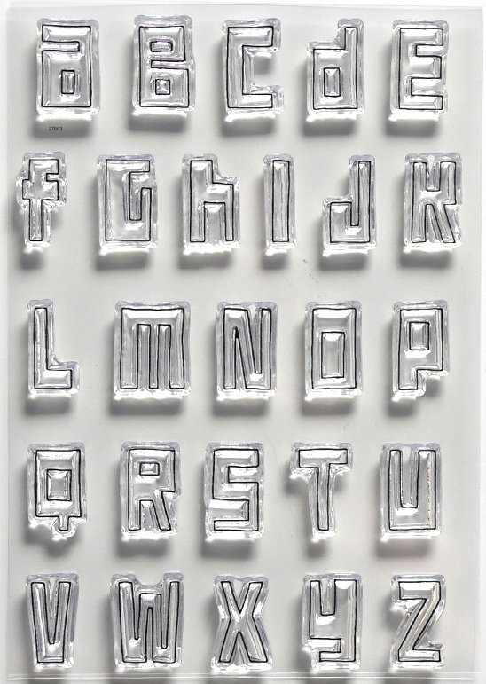 Elizabeth Craft Designs Clear Stamps - Block Alphabet
