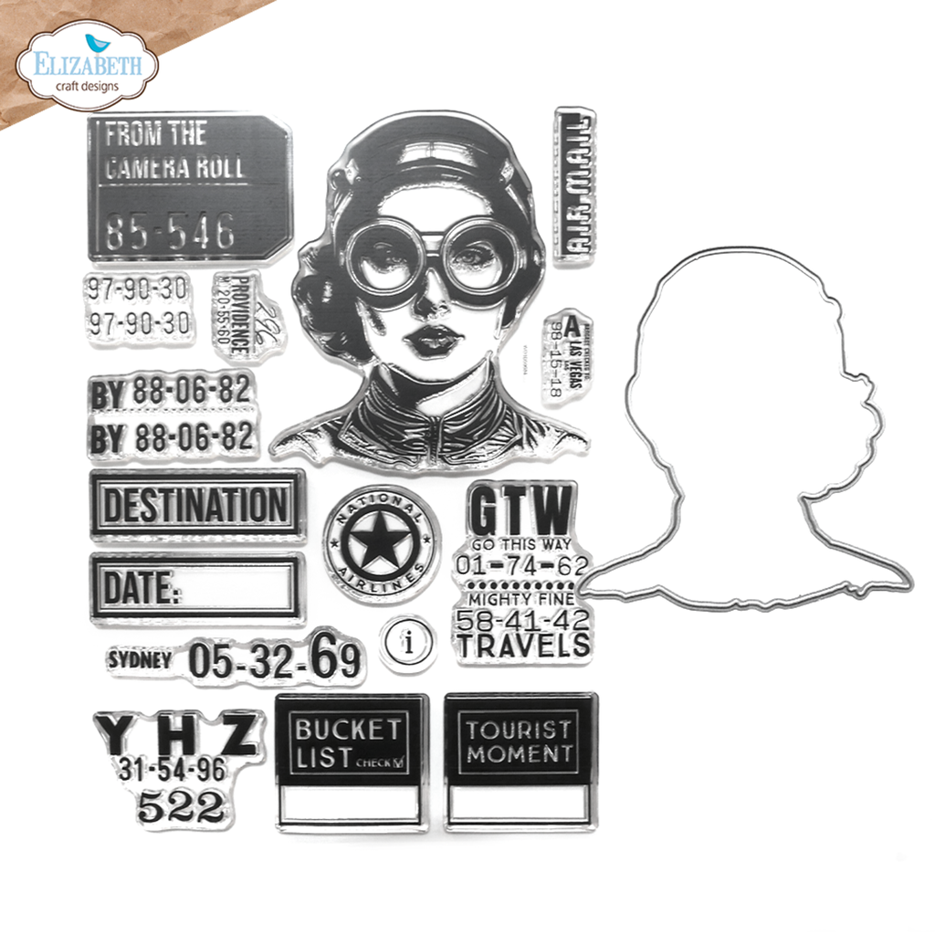 Elizabeth Craft Designs Stamp & Die Set From the Past - CS340 Travels From the Past
